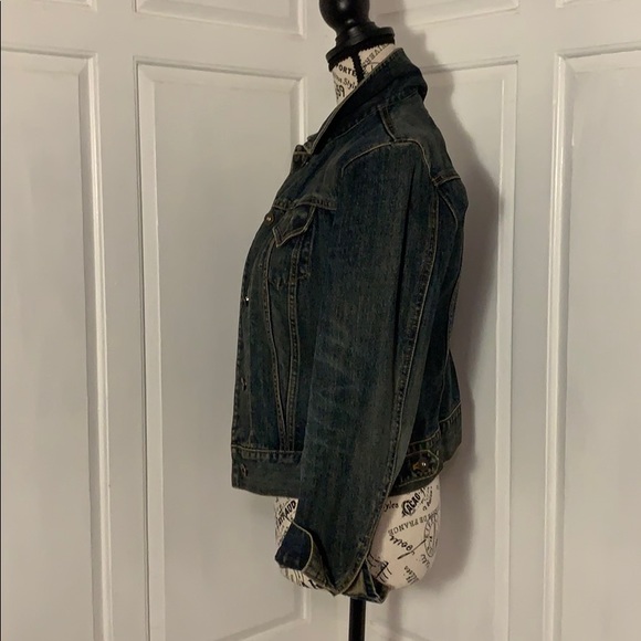 GAP DARK WASH JEAN JACKET - Picture 4 of 11